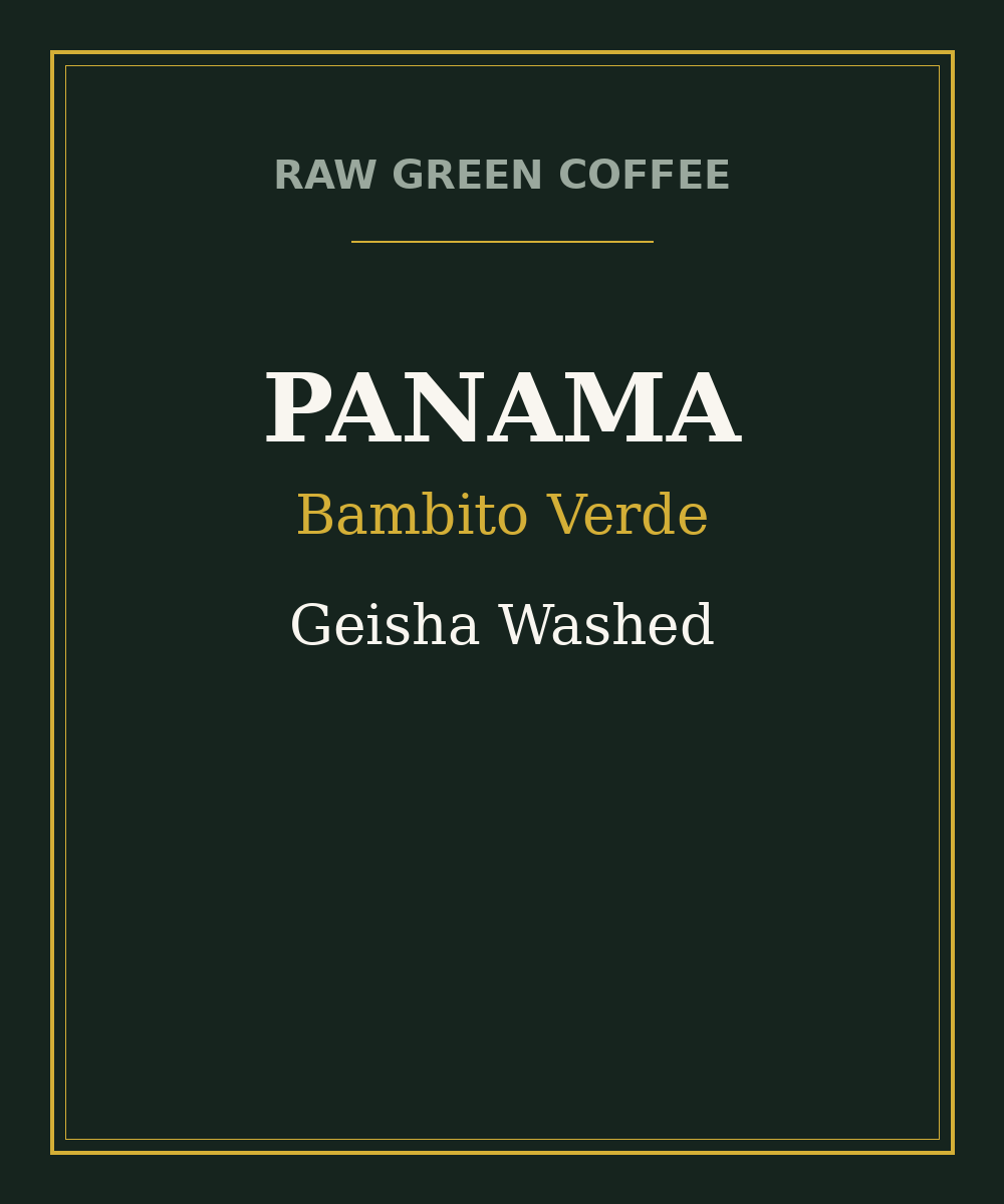 Panama Bambito Verde Geisha Washed