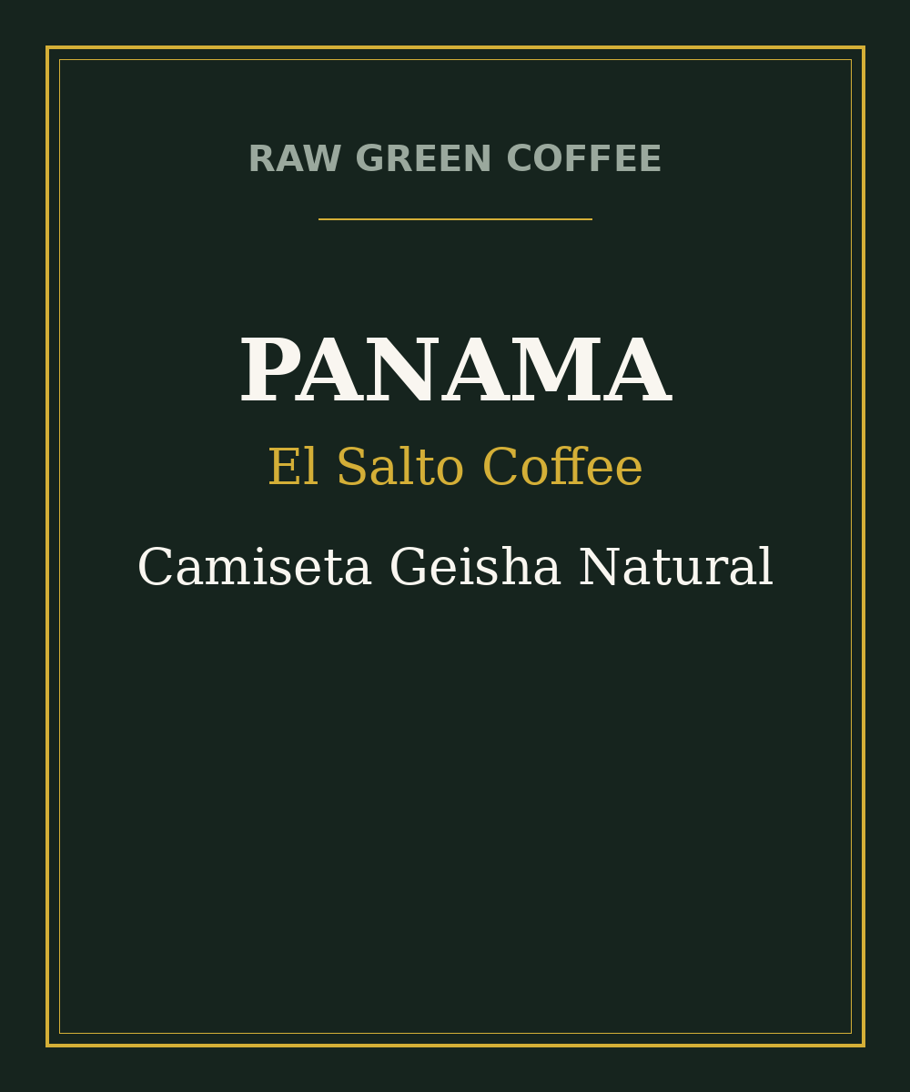 Panama El Salto Camiseta Geisha Natural