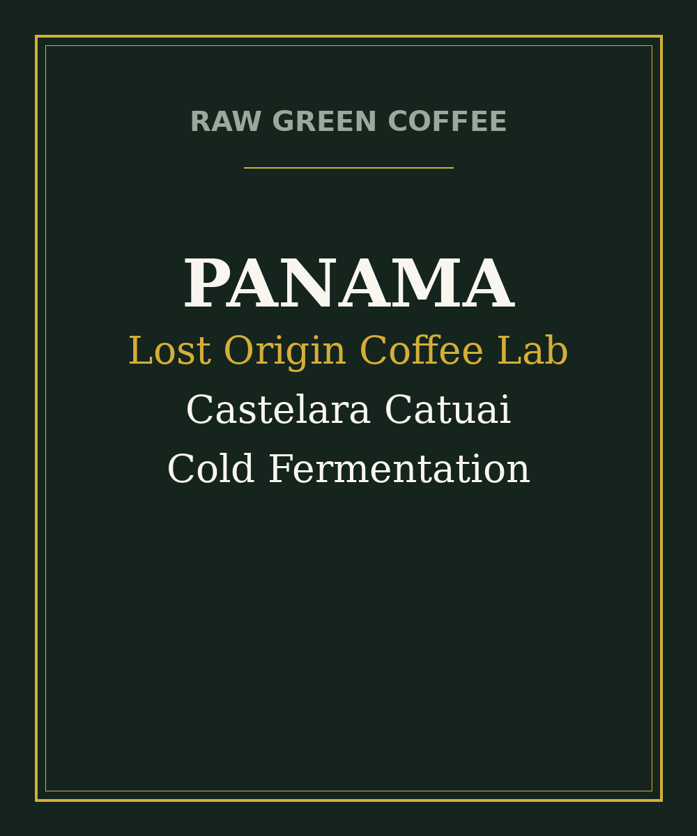 Panama Lost Origin Coffee Lab - Castelara Catuai Cold Fermenation