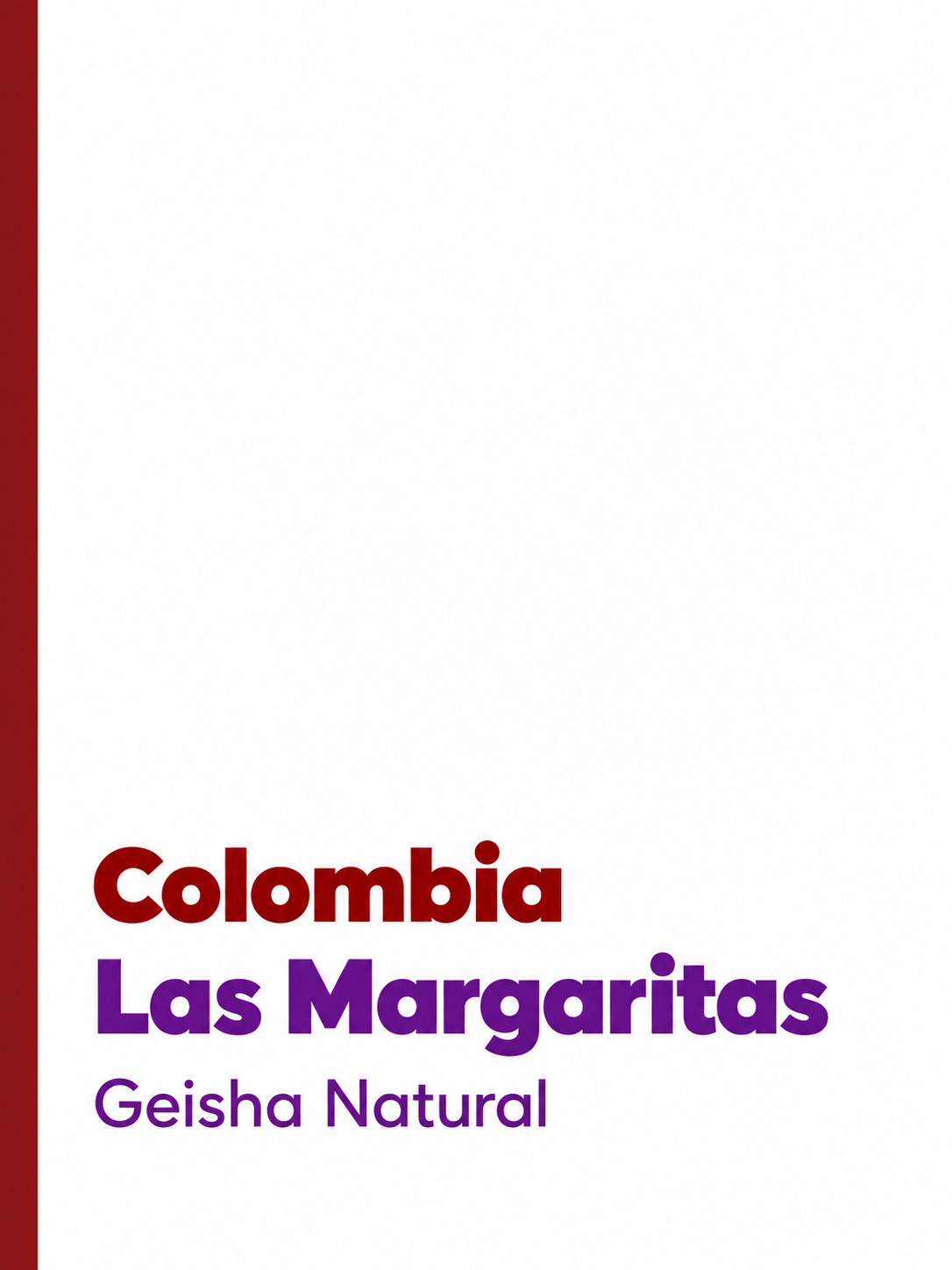 Colombia Las Margaritas Geisha Natural