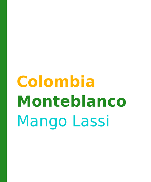 Colombia Monteblanco Mango Lassi