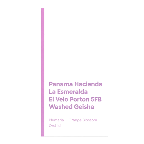 Panama Hacienda La Esmeralda El Velo Porton 5FB Washed Geisha Red Label